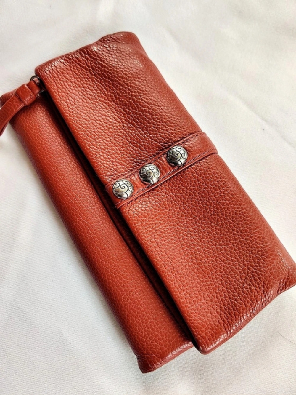 Brighton Burned Orange Leather  Wallet